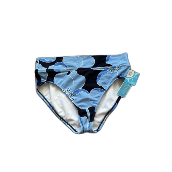 NWT Draper James Make it Poppy Convertible Banded Hipster Bikini Bottom Size L - Picture 1 of 6